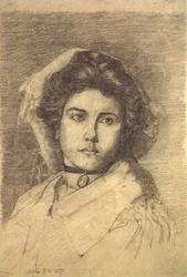 Bildnis einer Dame mit Halsband und Medaillon
